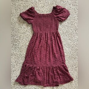 LC Lauren Conrad Square Neckline Midi Dress